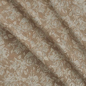 Jacquard floral lamÉ beige